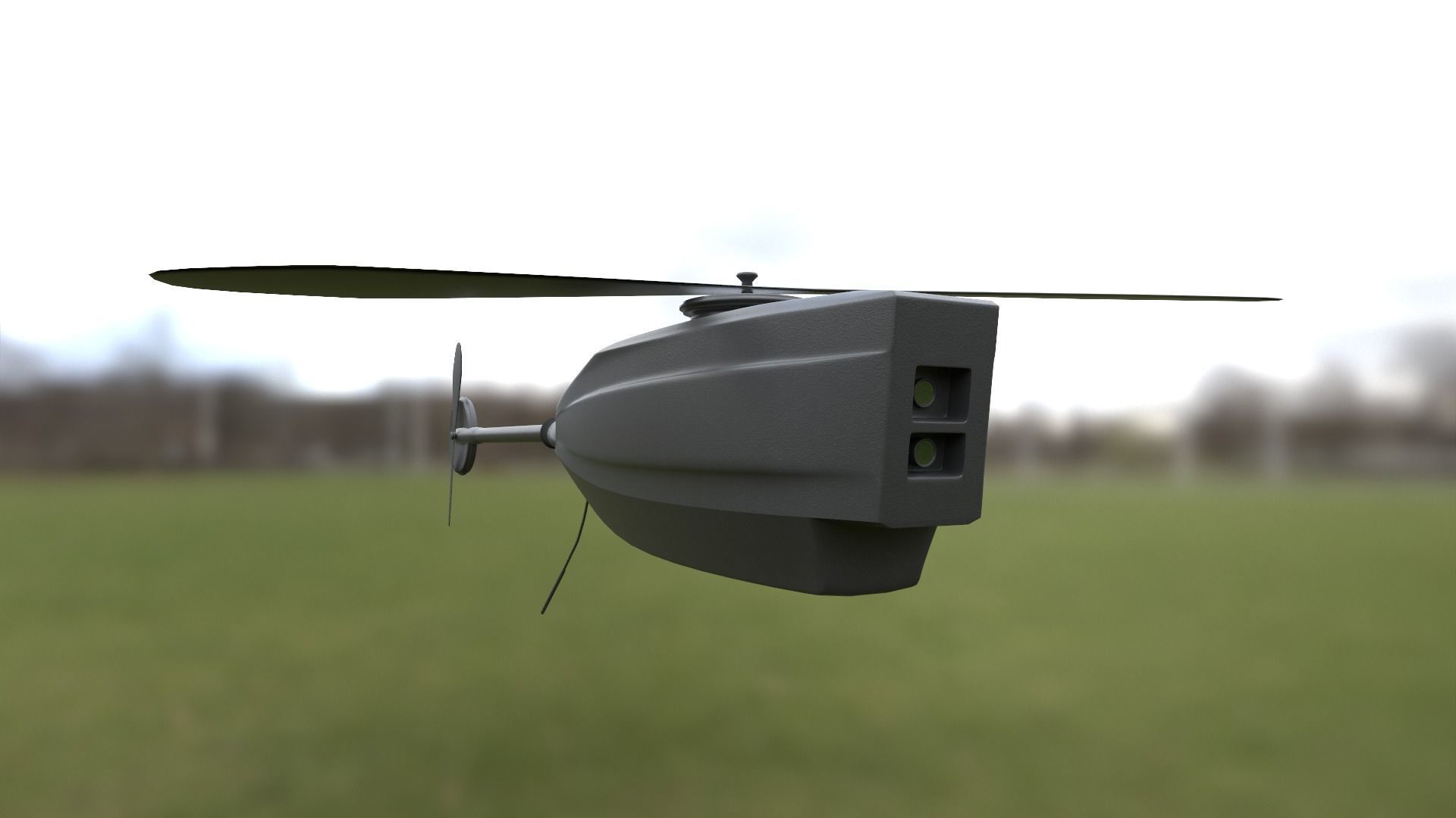 Black Hornet Nano UAV Micro Drone 3D model_8