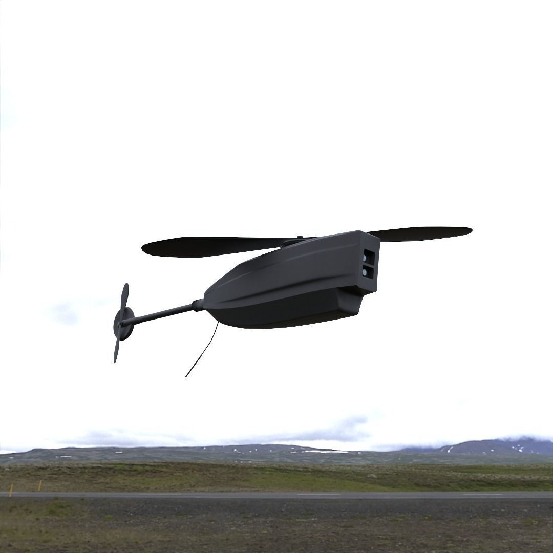 Black Hornet Nano UAV Micro Drone 3D model_3