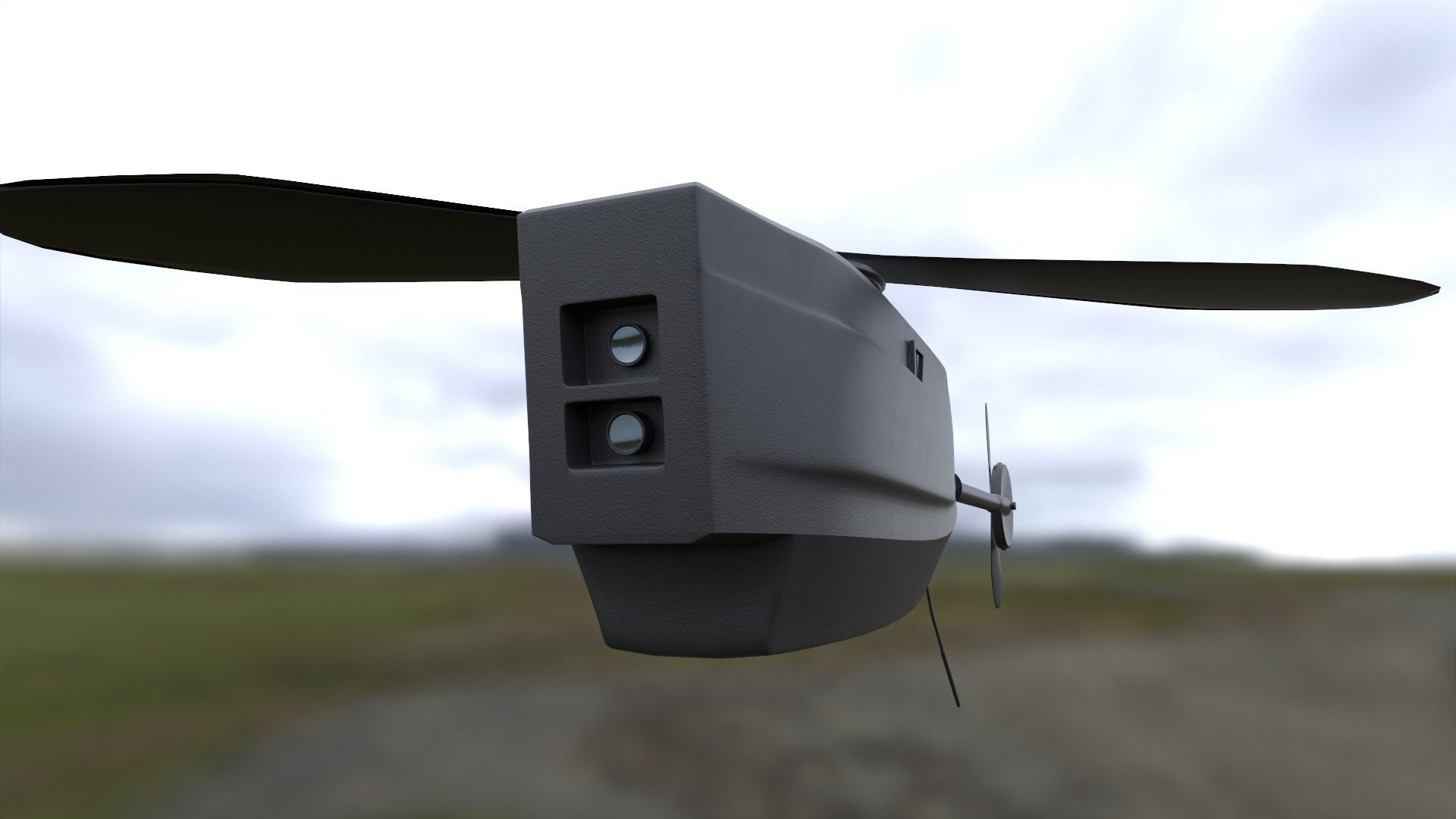 Black Hornet Nano UAV Micro Drone 3D model_7