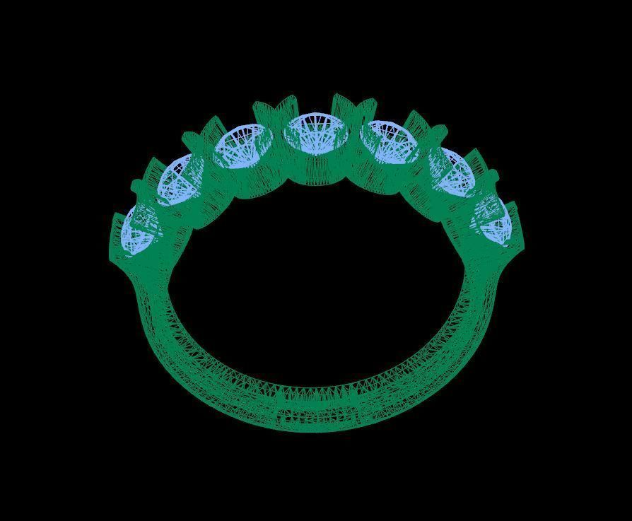 Diamond Ring 153 3D print model_4