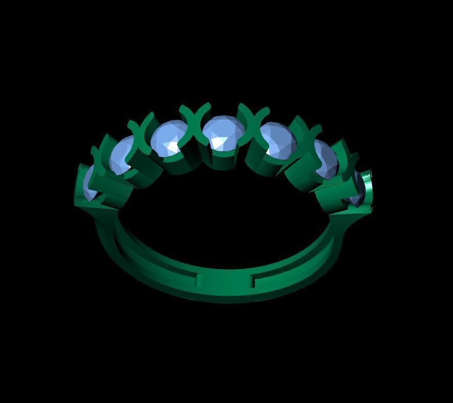 Diamond Ring 153 3D print model_5