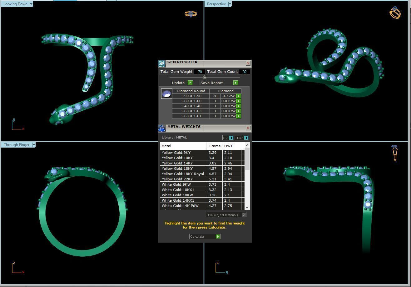 Diamond Ring 154 3D print model_7