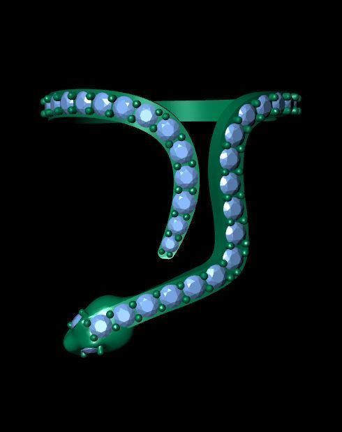 Diamond Ring 154 3D print model_6