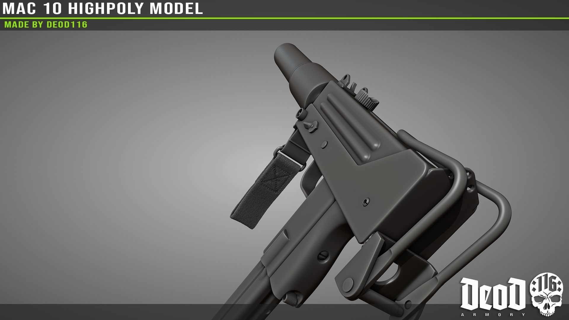 MAC 10 Highpoly model 3D model_61