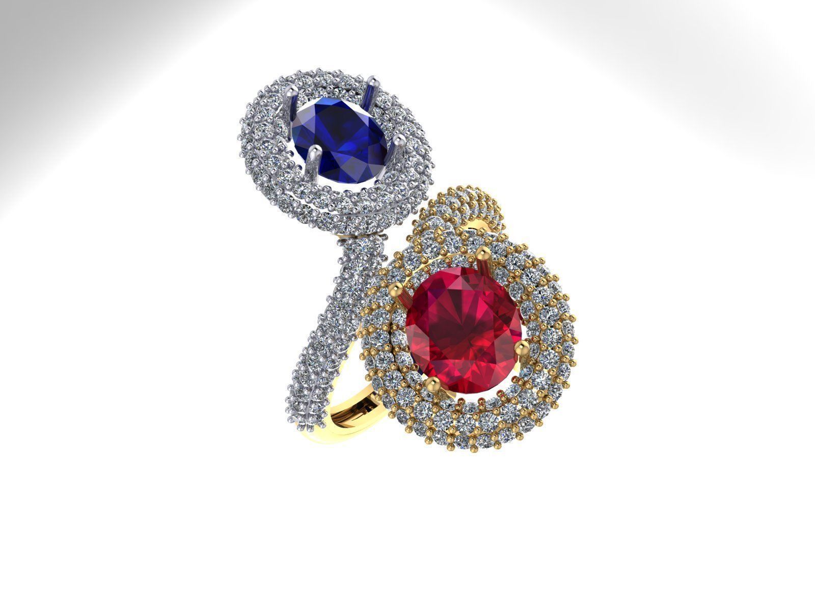 Diamond Ring 161 3D print model_1