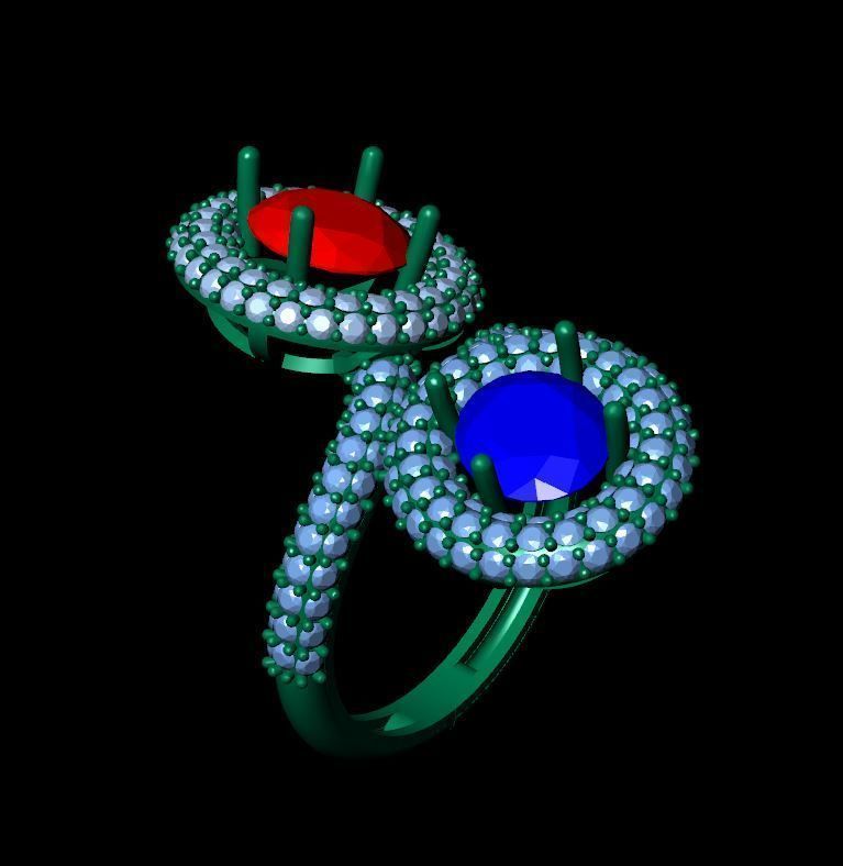 Diamond Ring 161 3D print model_7