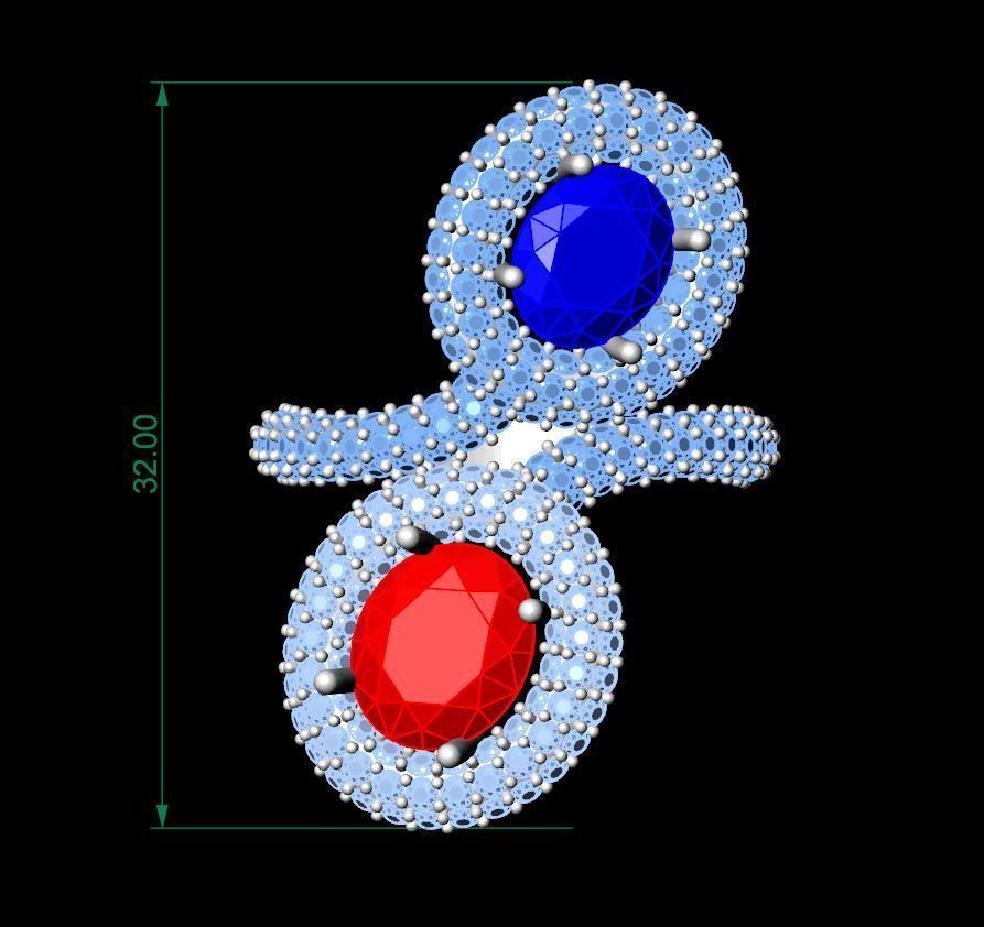 Diamond Ring 161 3D print model_5