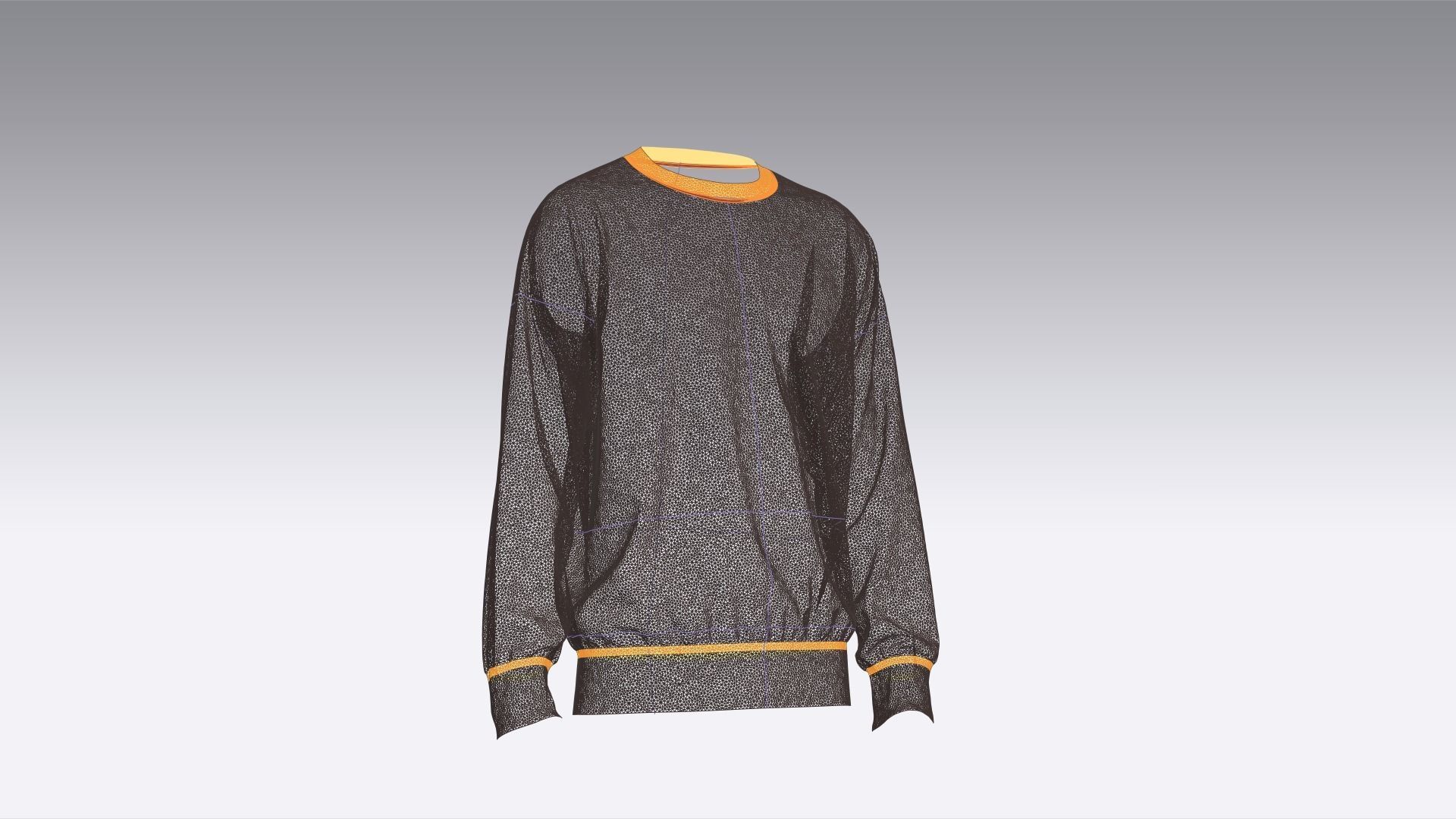 Crew-neck Sweatshirt 3D model_11