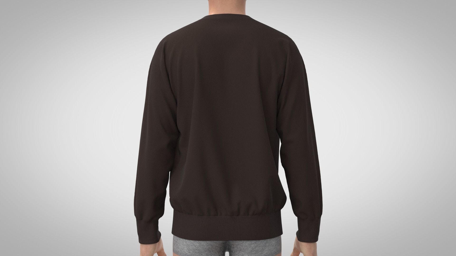 Crew-neck Sweatshirt 3D model_3