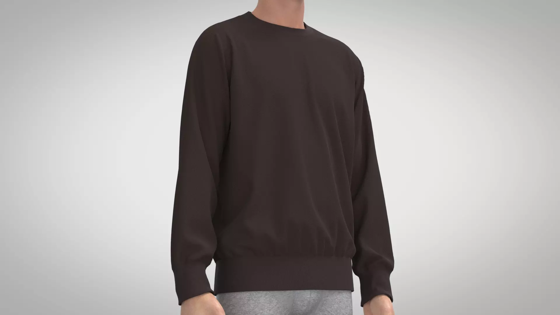 Crew-neck Sweatshirt 3D model_0