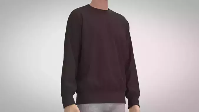 Crew-neck Sweatshirt 3D model