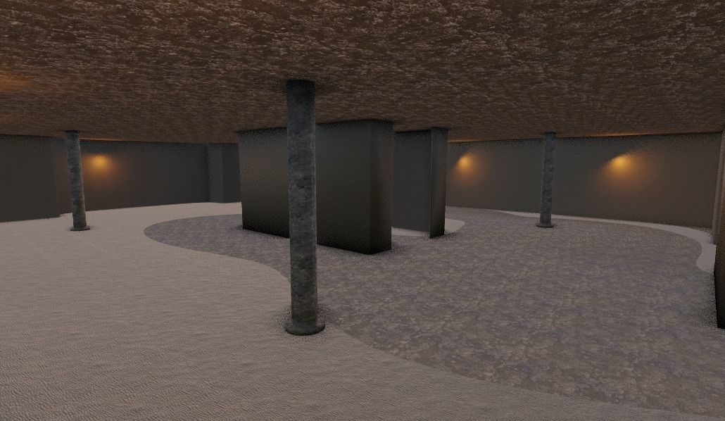 ancient egyptian ruins scene 3D model_7