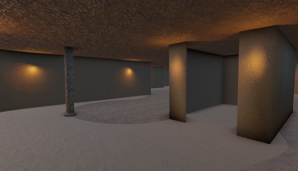 ancient egyptian ruins scene 3D model_5