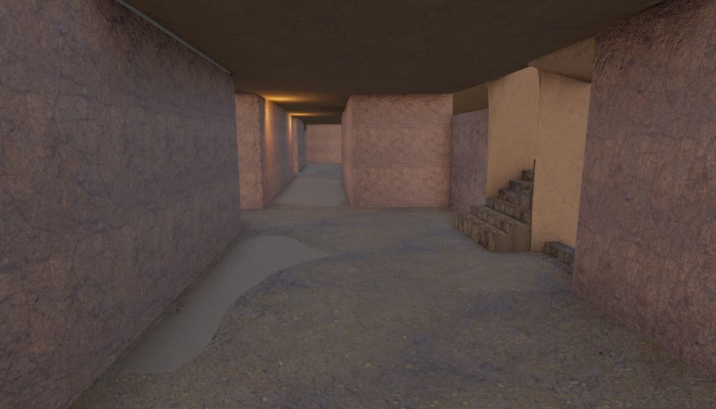 ancient egyptian ruins scene 3D model_12