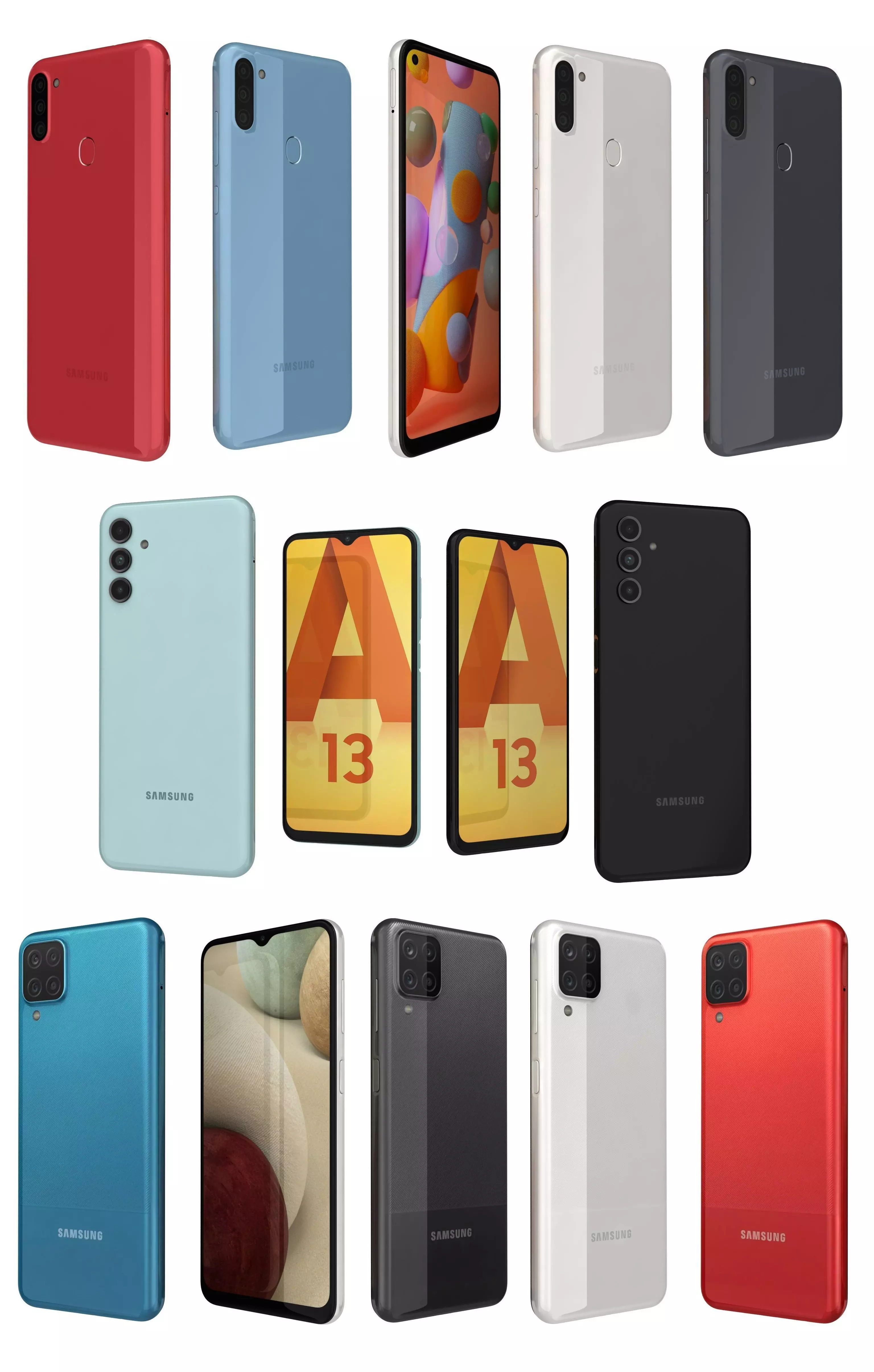 Samsung Galaxy A11 A12 And A13 3D model_0
