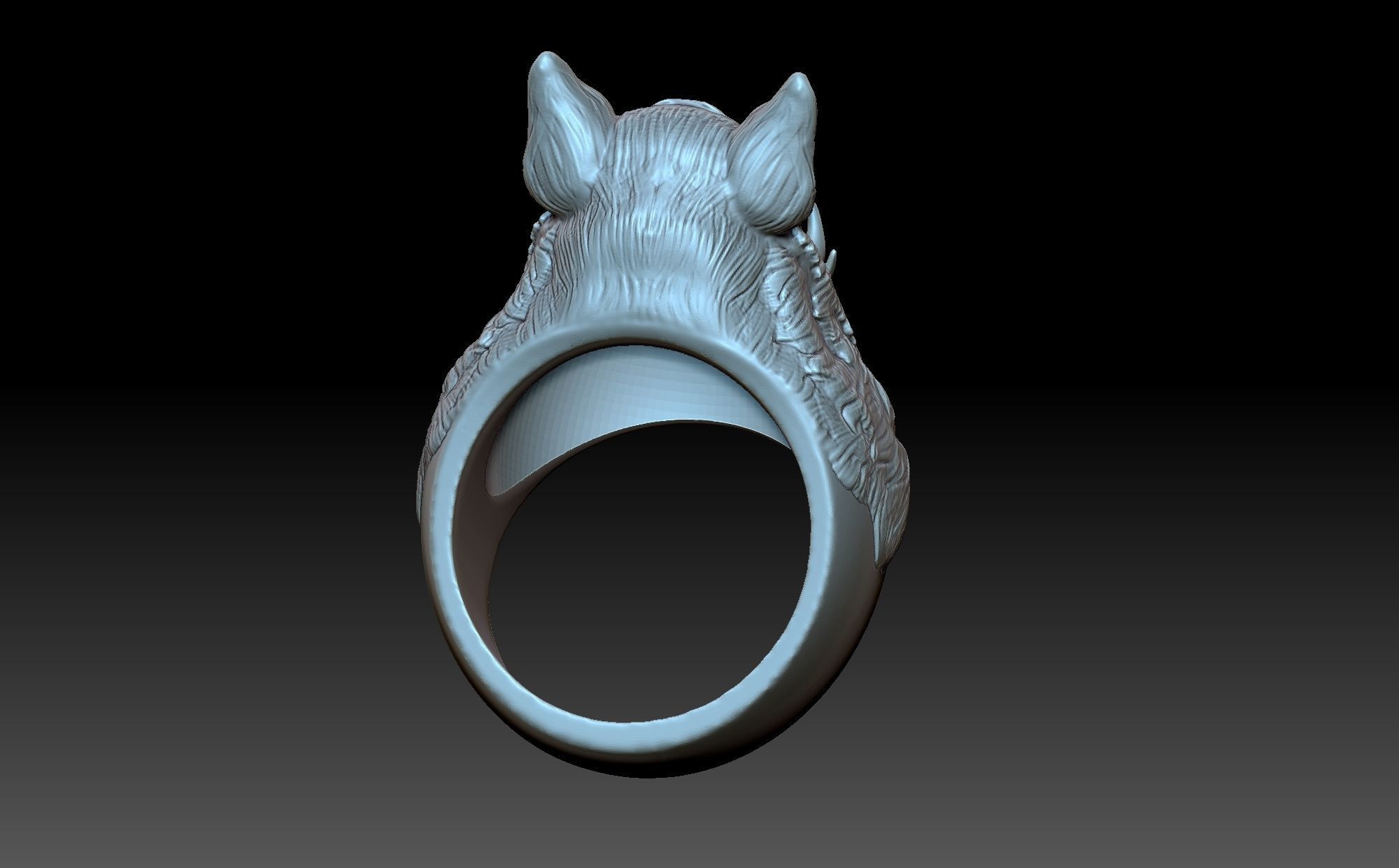 The boar ring 3D print model_3