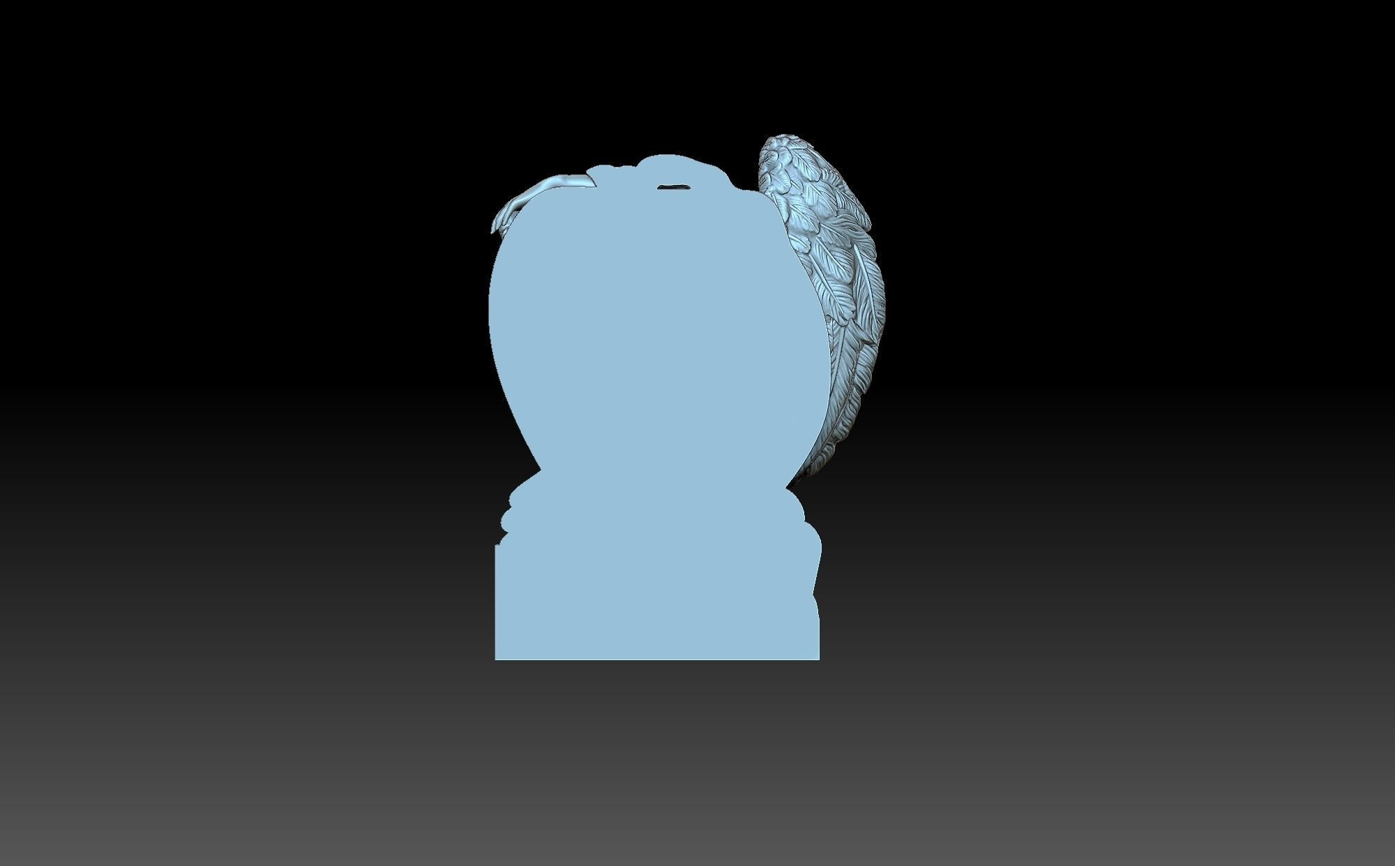 Grieving angel 3D print model_6