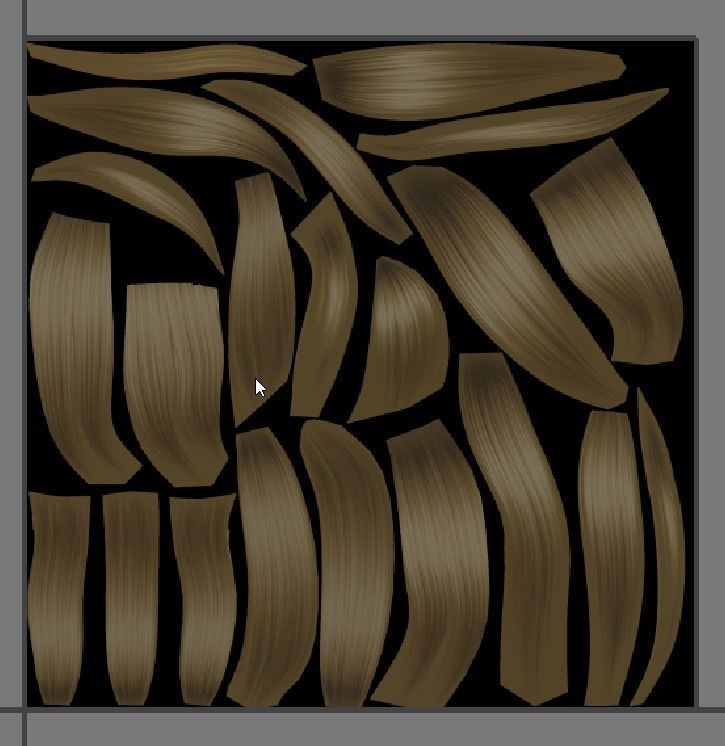 Hairstyle cartoon lush female 002 haircut of short Low-poly 3D model_7