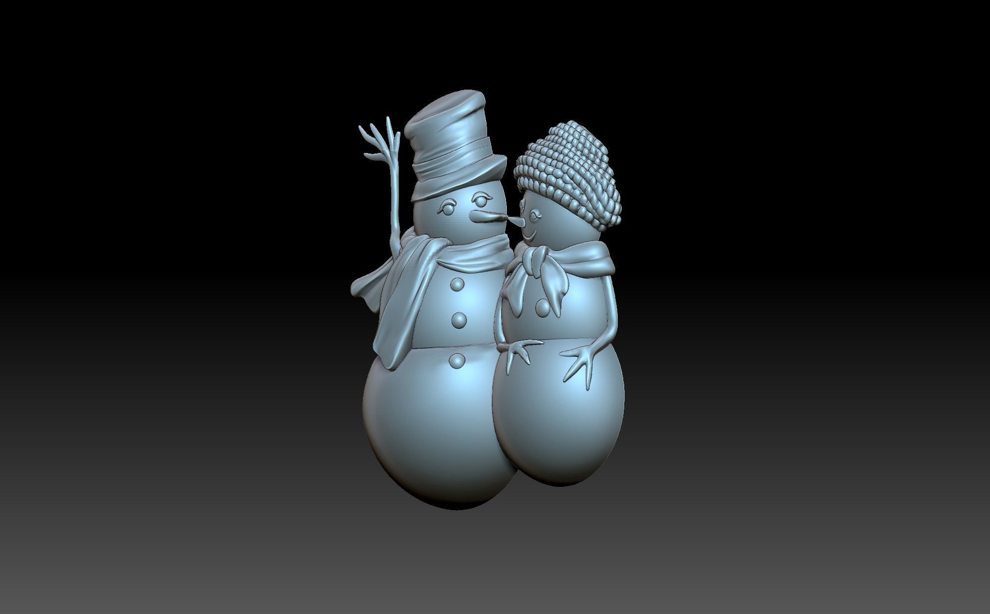 Snowman sword 3D print model_4