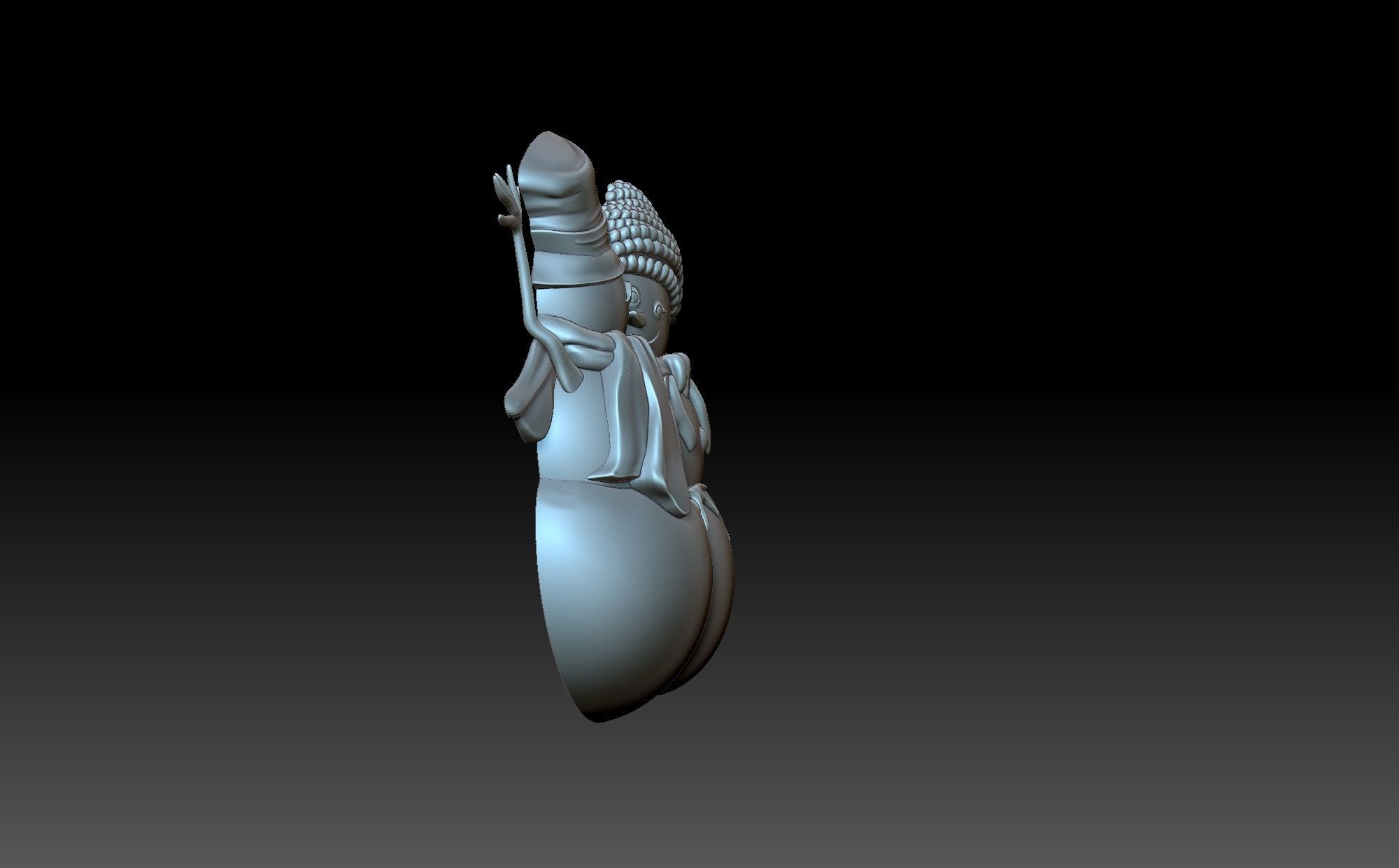 Snowman sword 3D print model_2