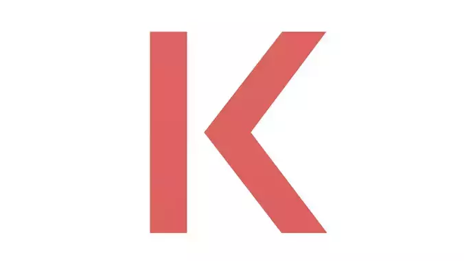 Kava Cryptocurrency Logo V2 Low-poly 3D Model