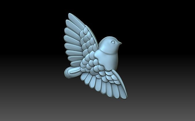 Carved bird 3D print model