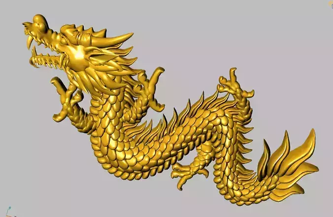 China relief dragon pendant 