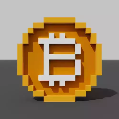 Bitcoin symbol like pixel art
