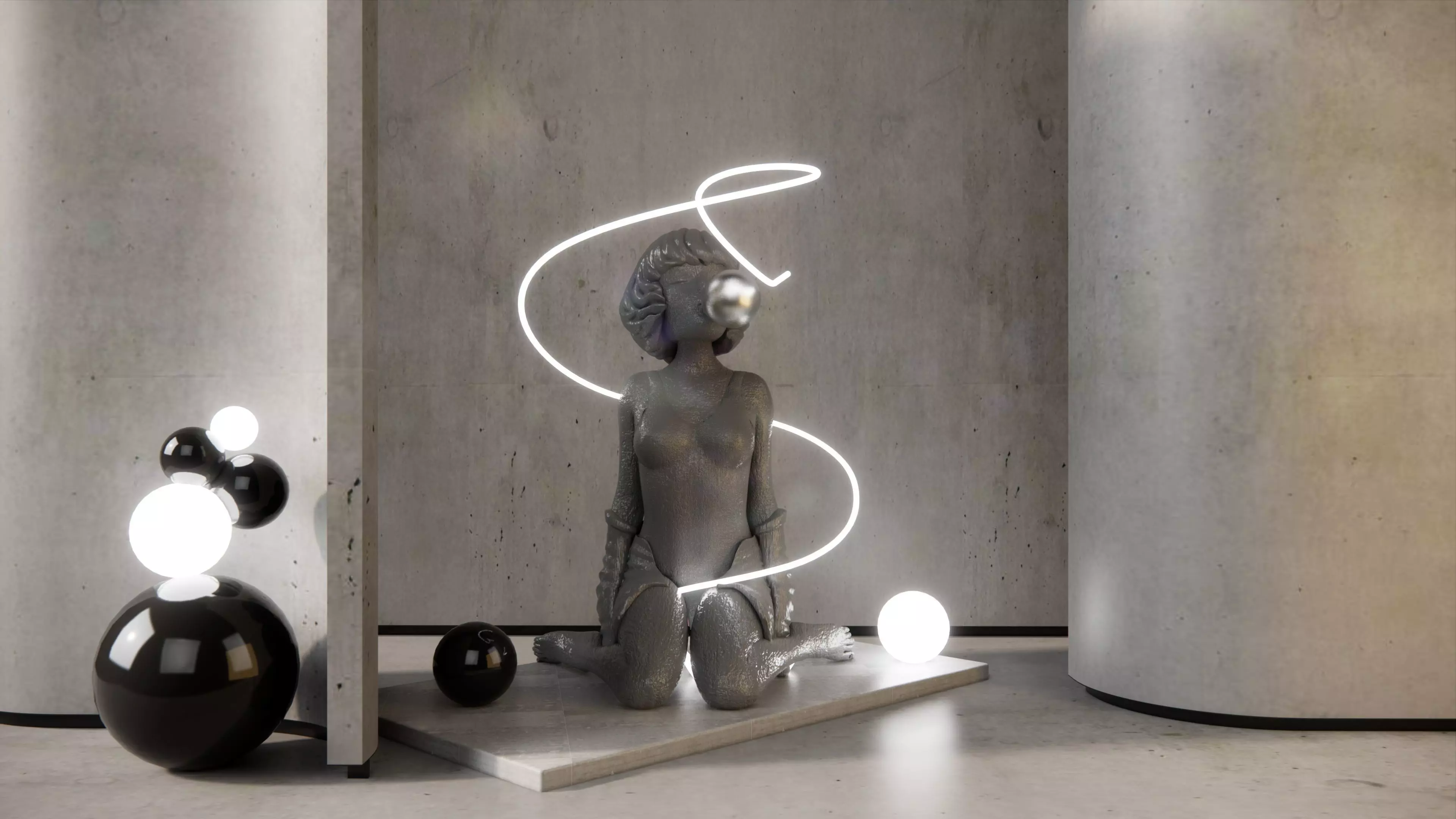 Characters Creative Sculpture 3D model_0