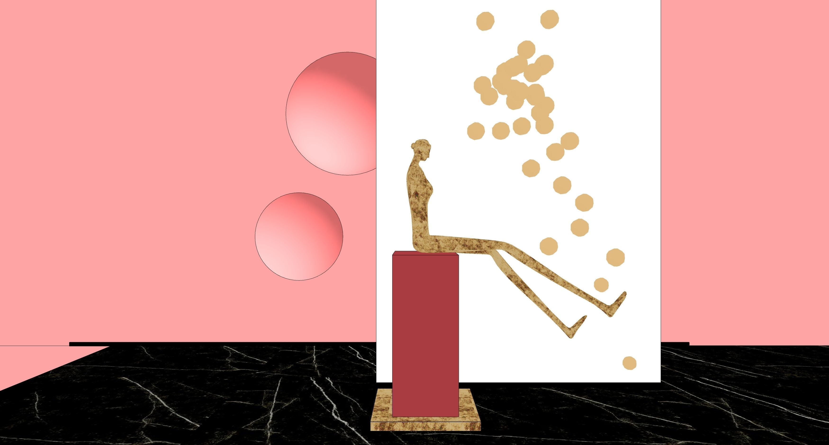 modern  figure  sculpture    3D model_1