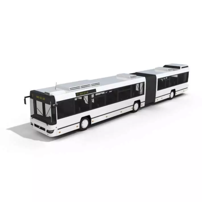 Long White Stretch Bus 3D model