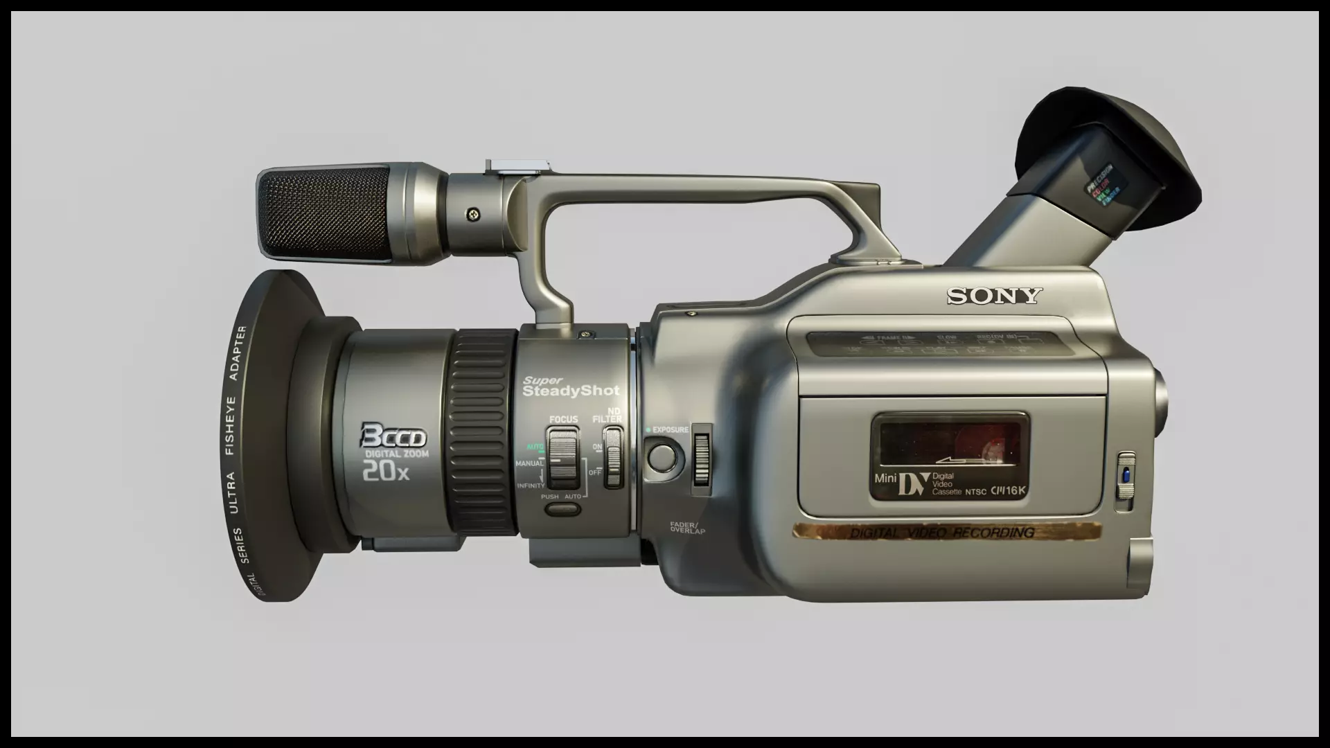 Sony Vx1000 Low-poly 3D model