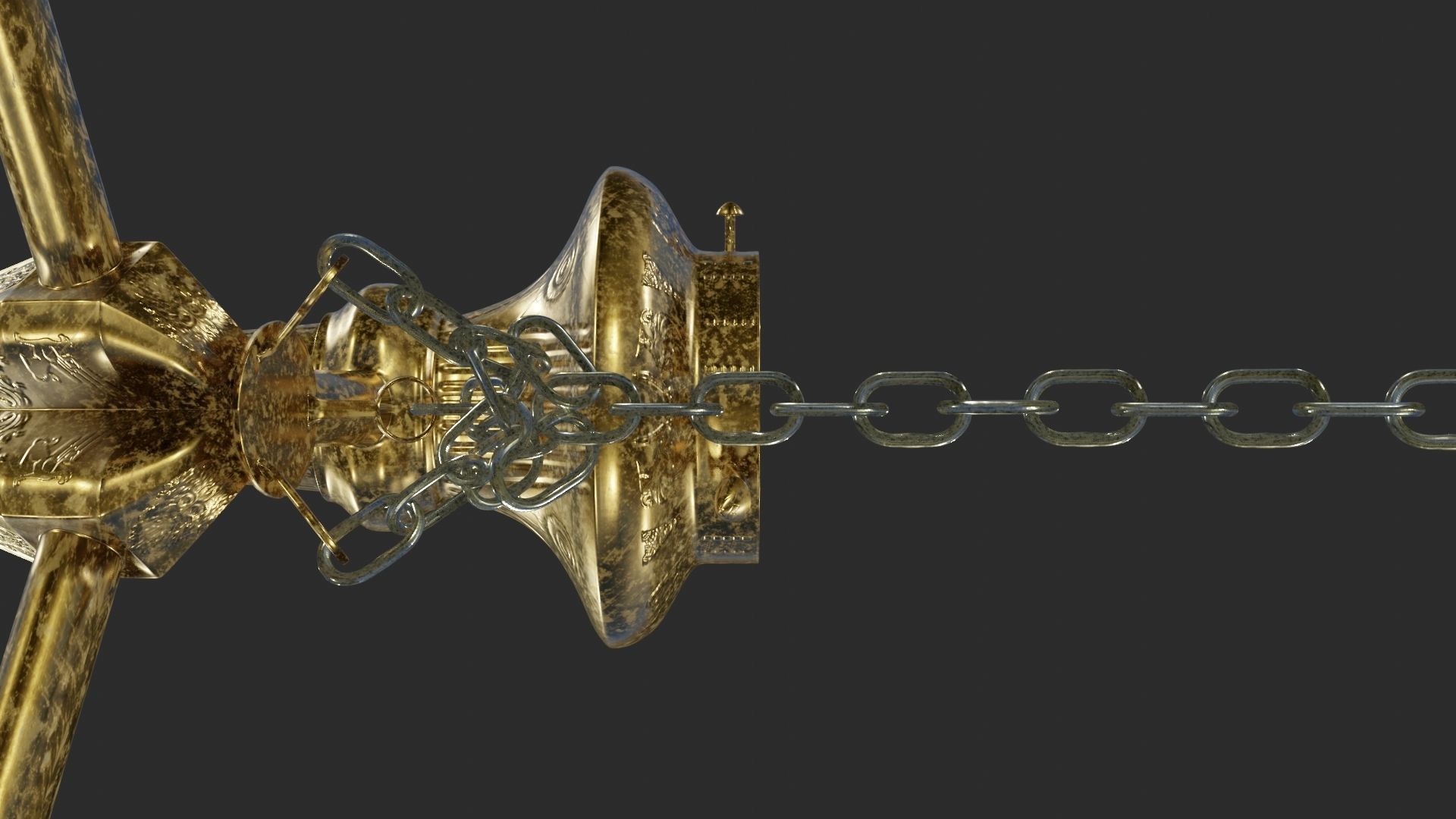Medieval chandelier 3D model_6