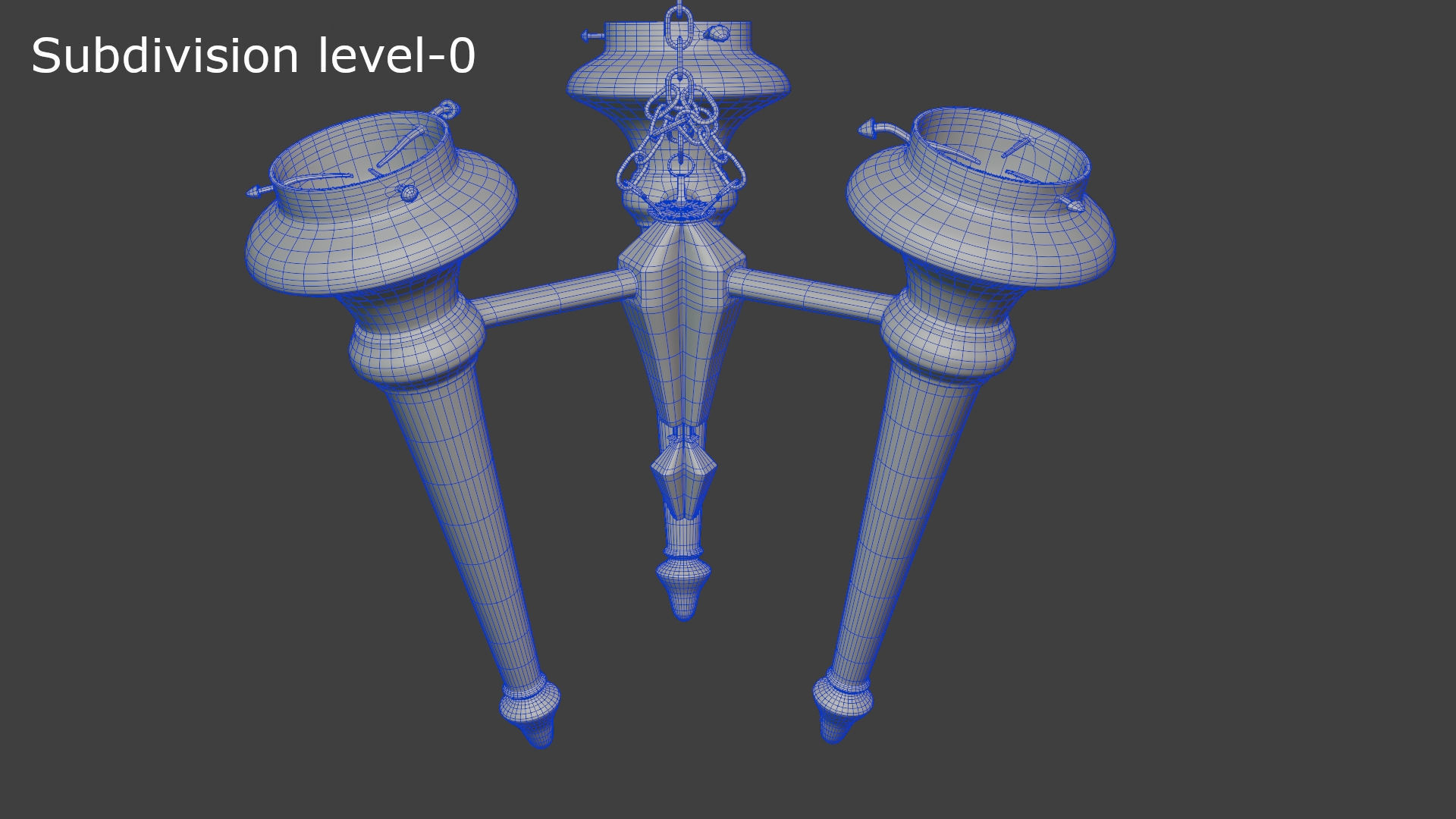 Medieval chandelier 3D model_8