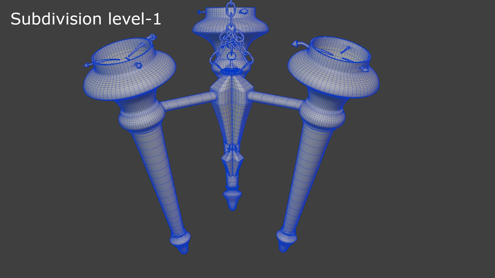 Medieval chandelier 3D model_9