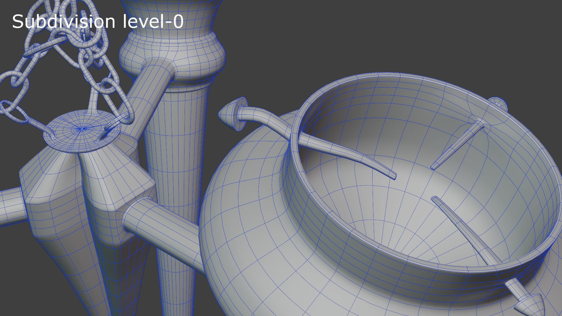 Medieval chandelier 3D model_10