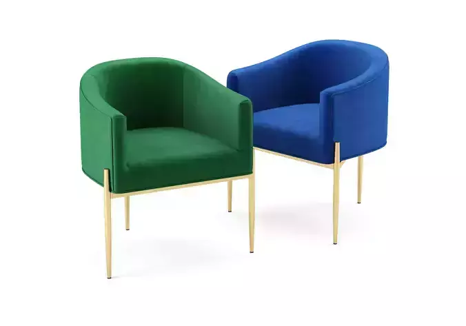 Savour Tufted Performance Velvet Accent Chair 3D model