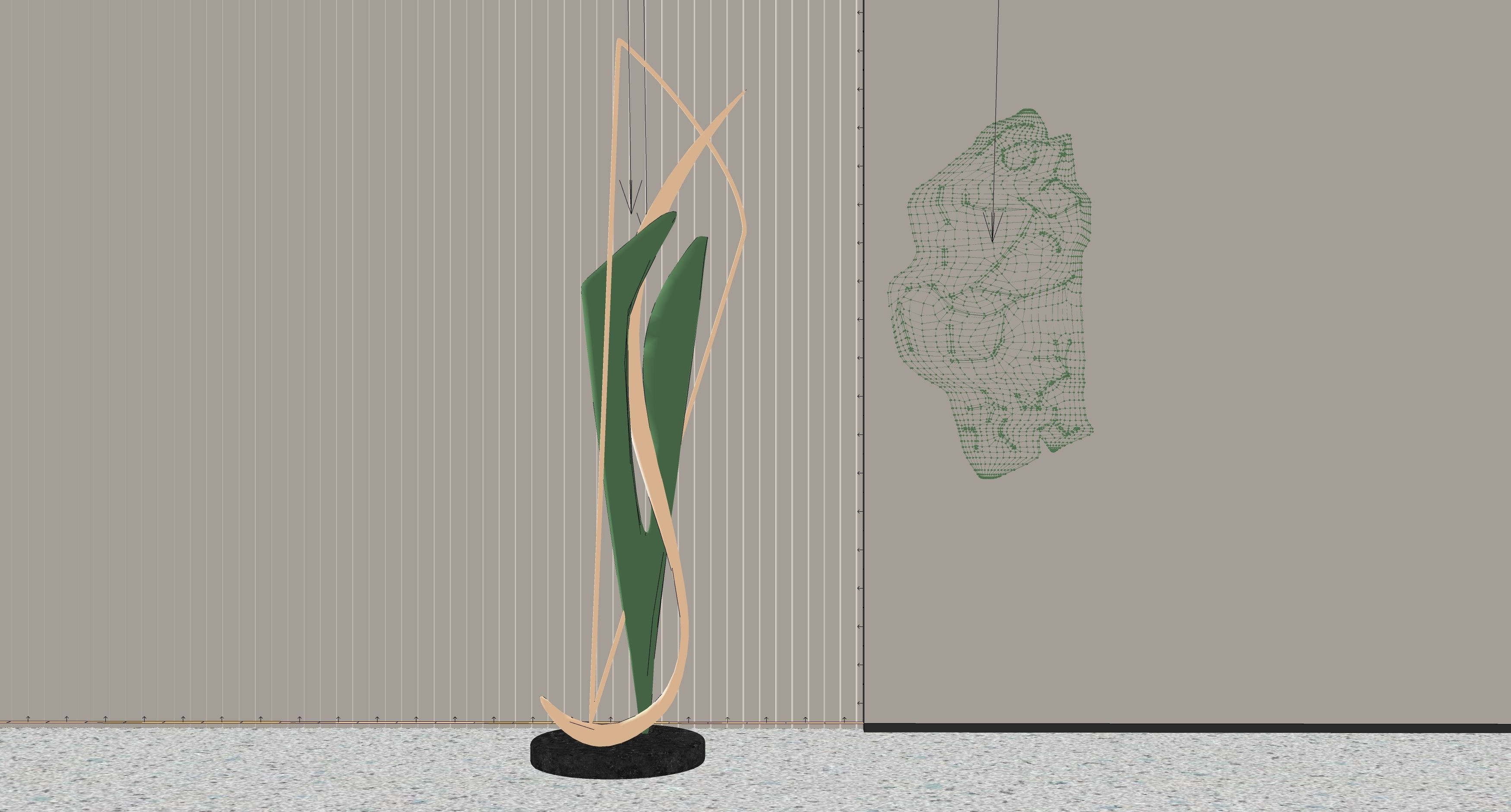 Modern  sculpture  ornaments    3D model_1