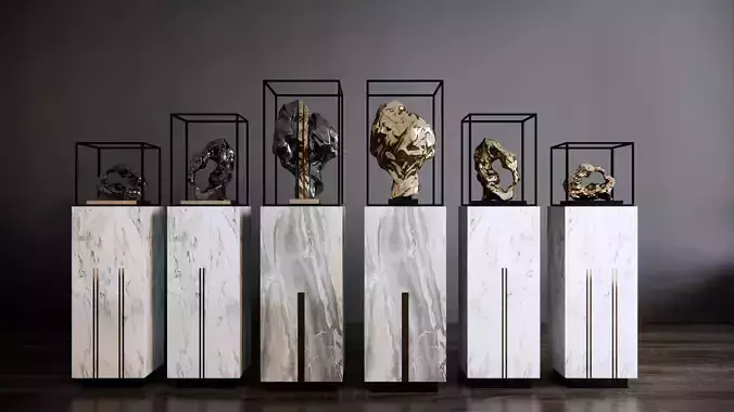 modern abstract stone sculpture