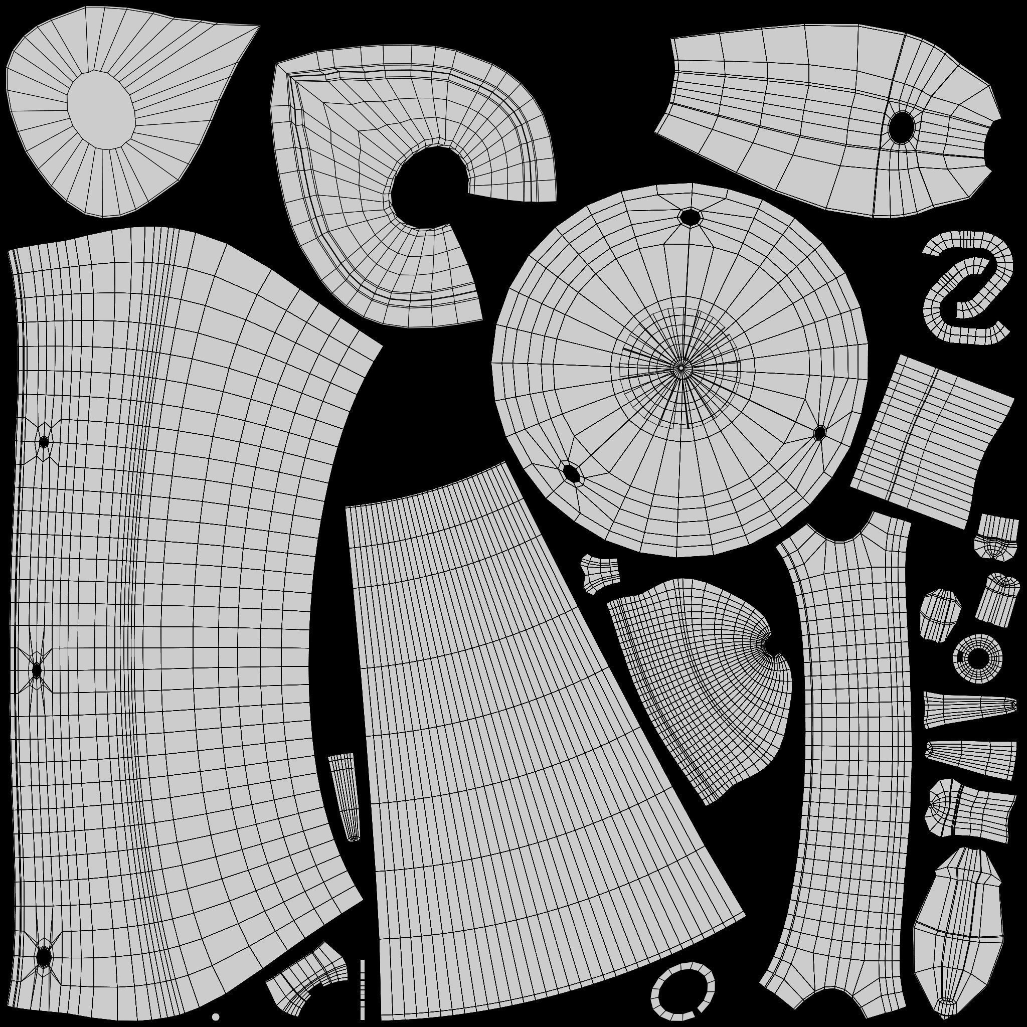 Medieval Lighting Set 3D Model Collection_6