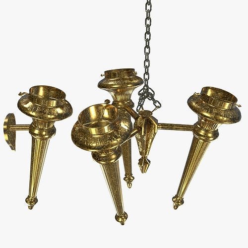Medieval Lighting Set 3D Model Collection