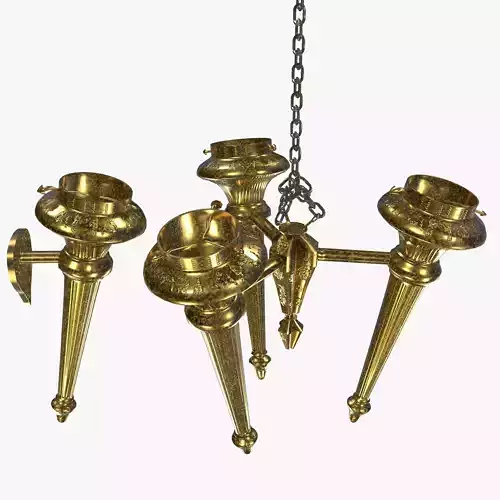 Medieval Lighting Set 3D Model Collection