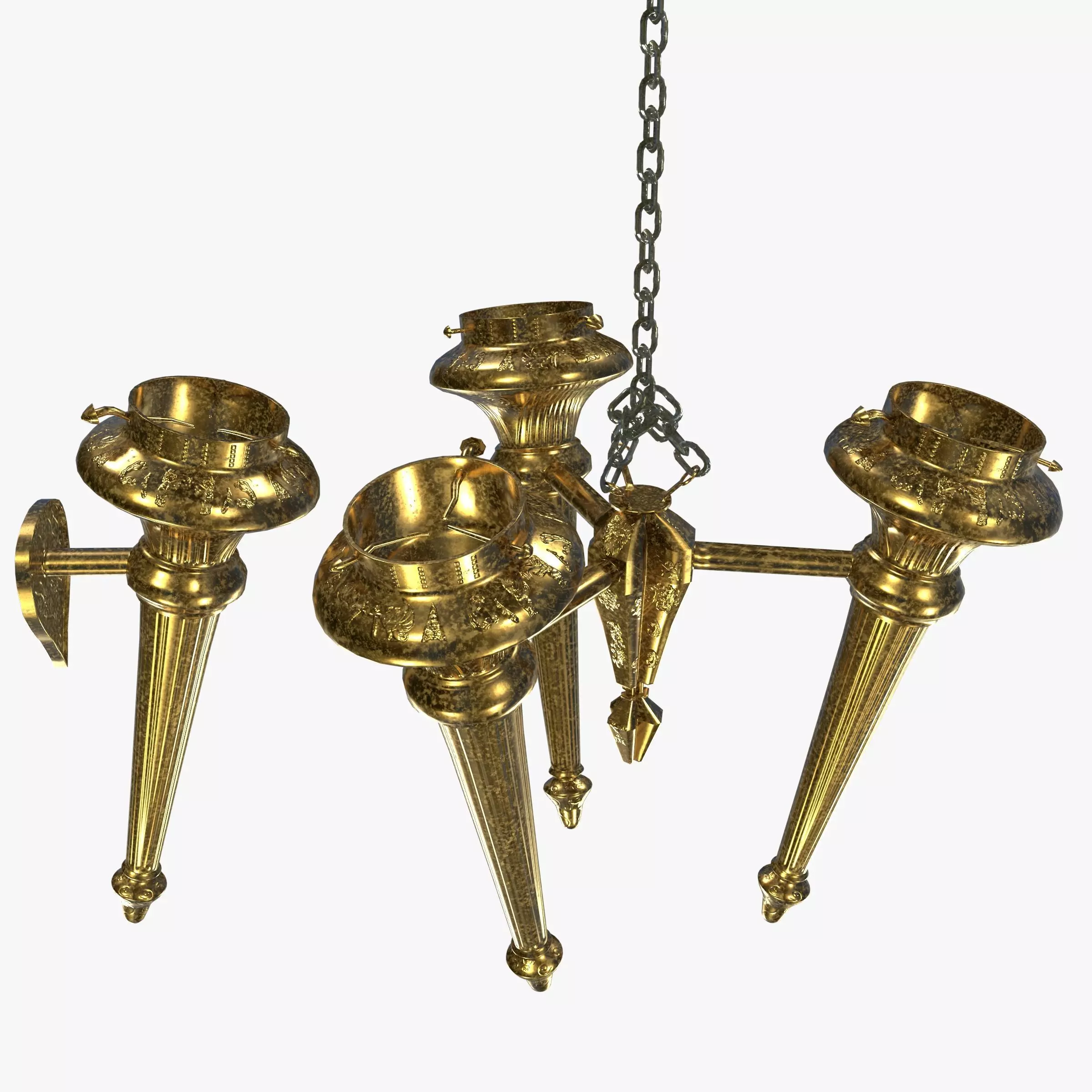 Medieval Lighting Set 3D Model Collection_0