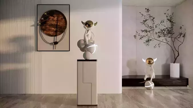 modern cartoon sculpture