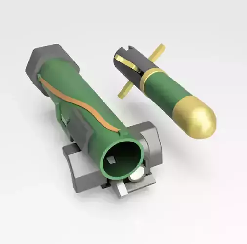 javelin rocket launcher and bomb 3D print model
