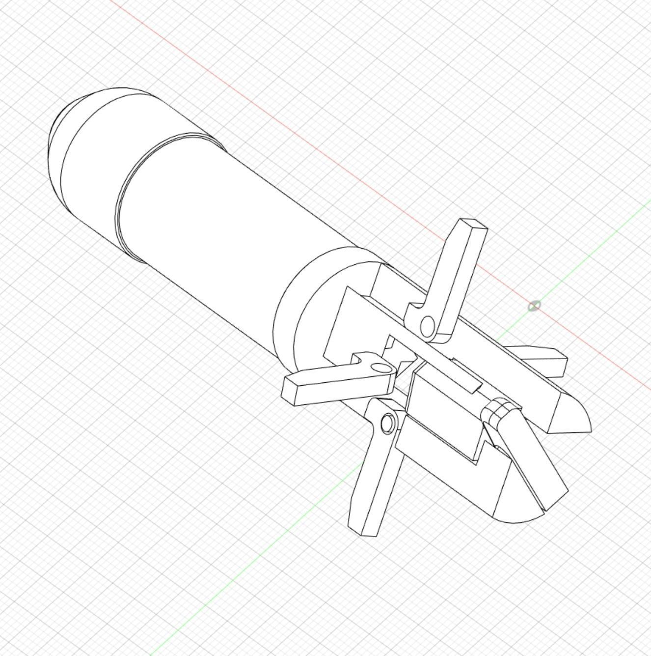 javelin rocket launcher and bomb 3D print model_3