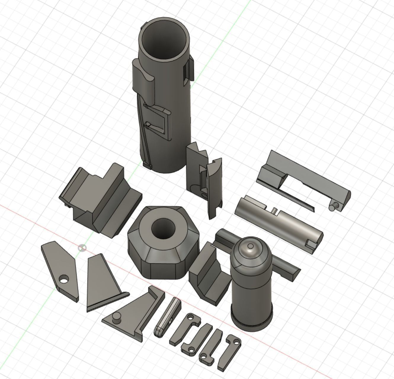 javelin rocket launcher and bomb 3D print model_2