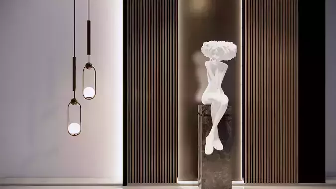 modern figure girl sculpture