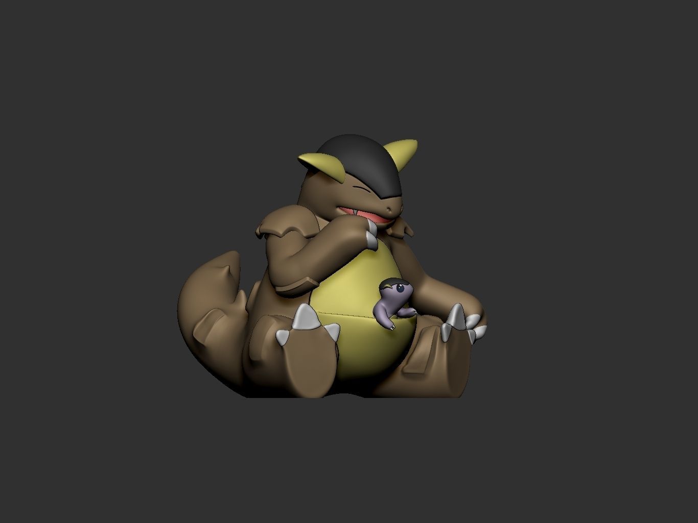 pokemon kangaskhan mothers day 3D print model_6