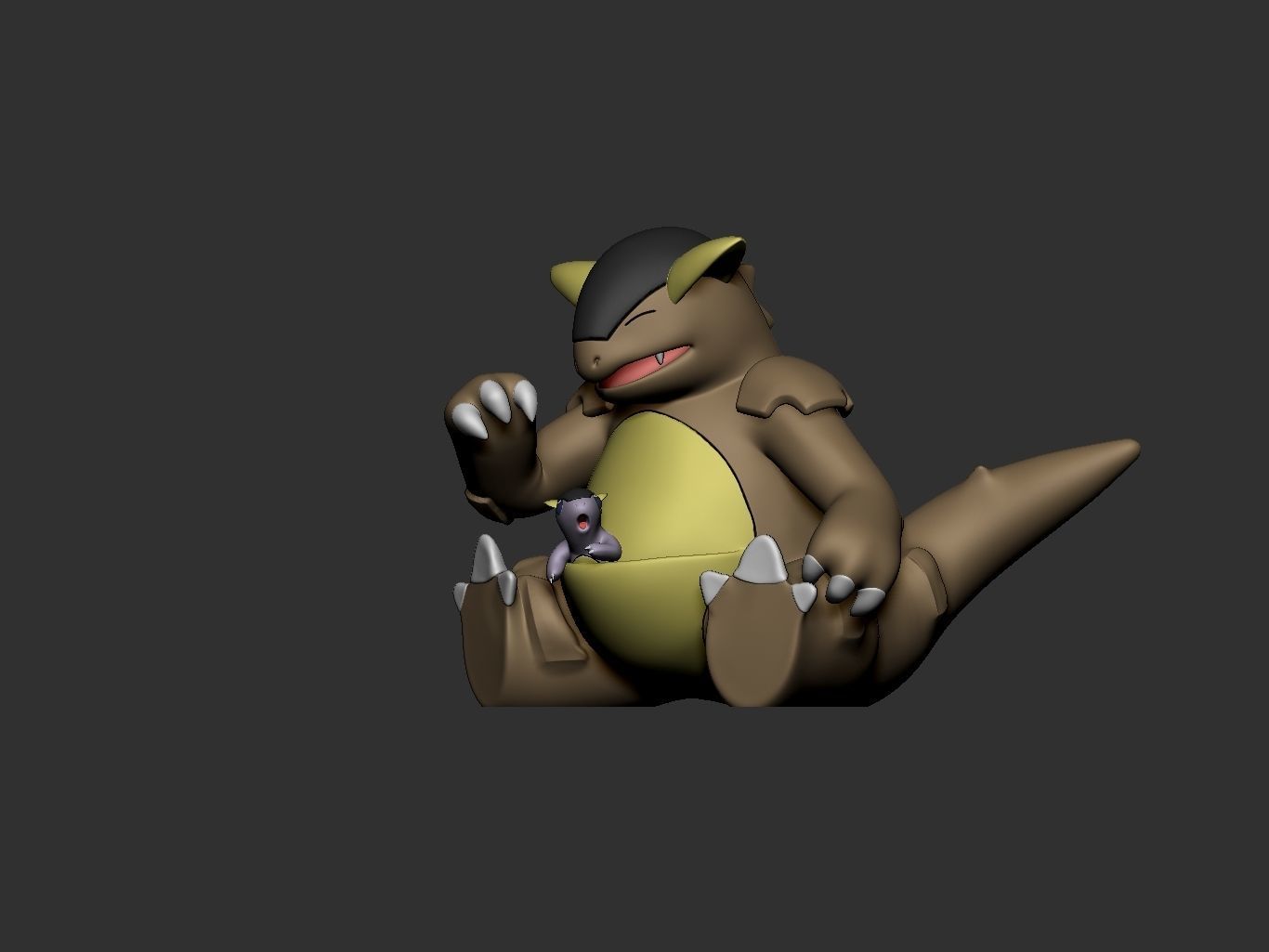pokemon kangaskhan mothers day 3D print model_8
